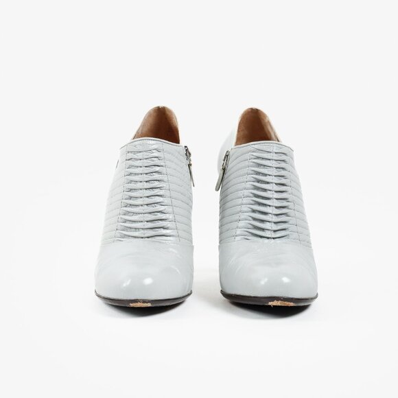 Salvatore Ferragamo Ribbed Leather Pumps - Picture 2 of 11